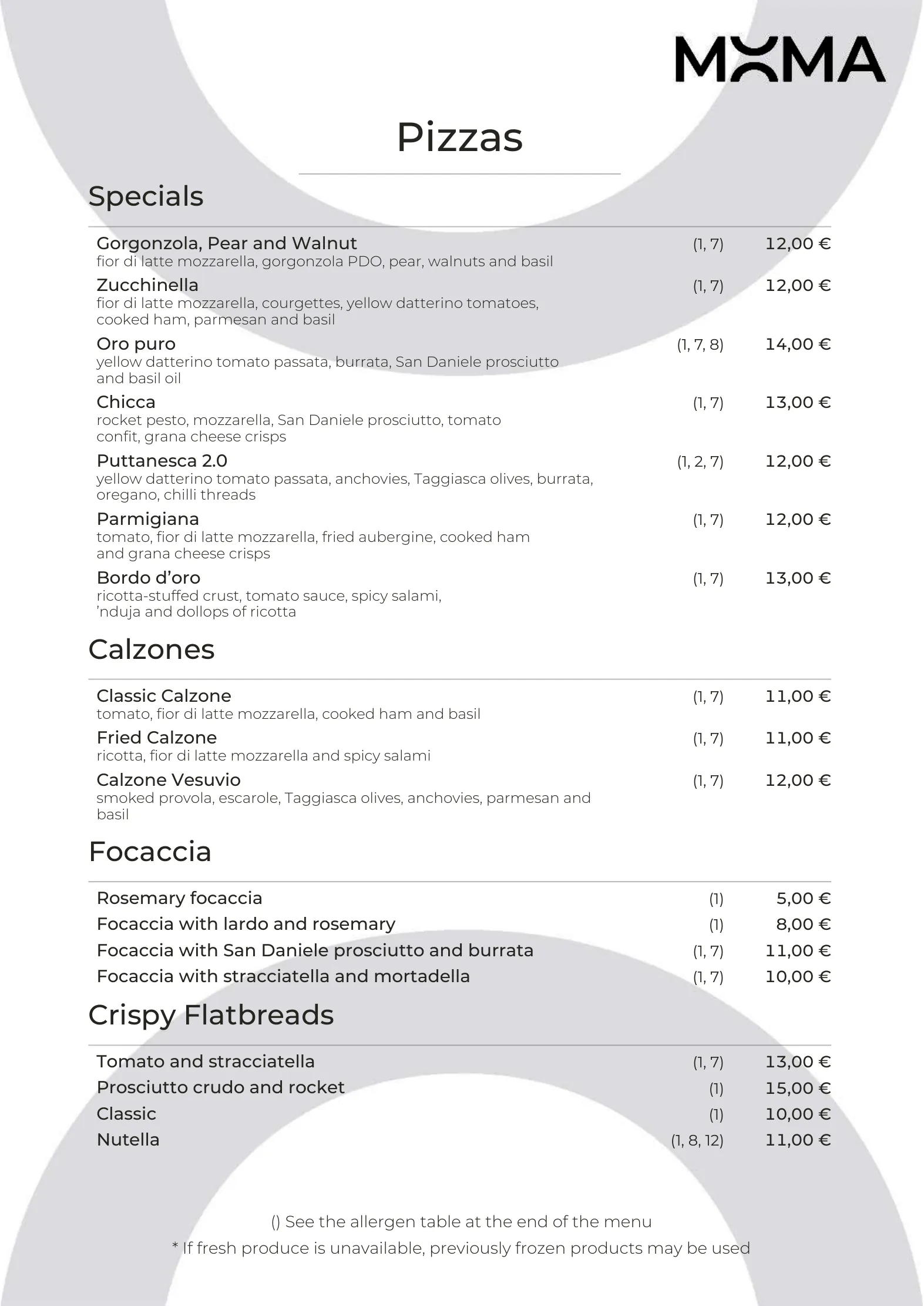Menu – 4