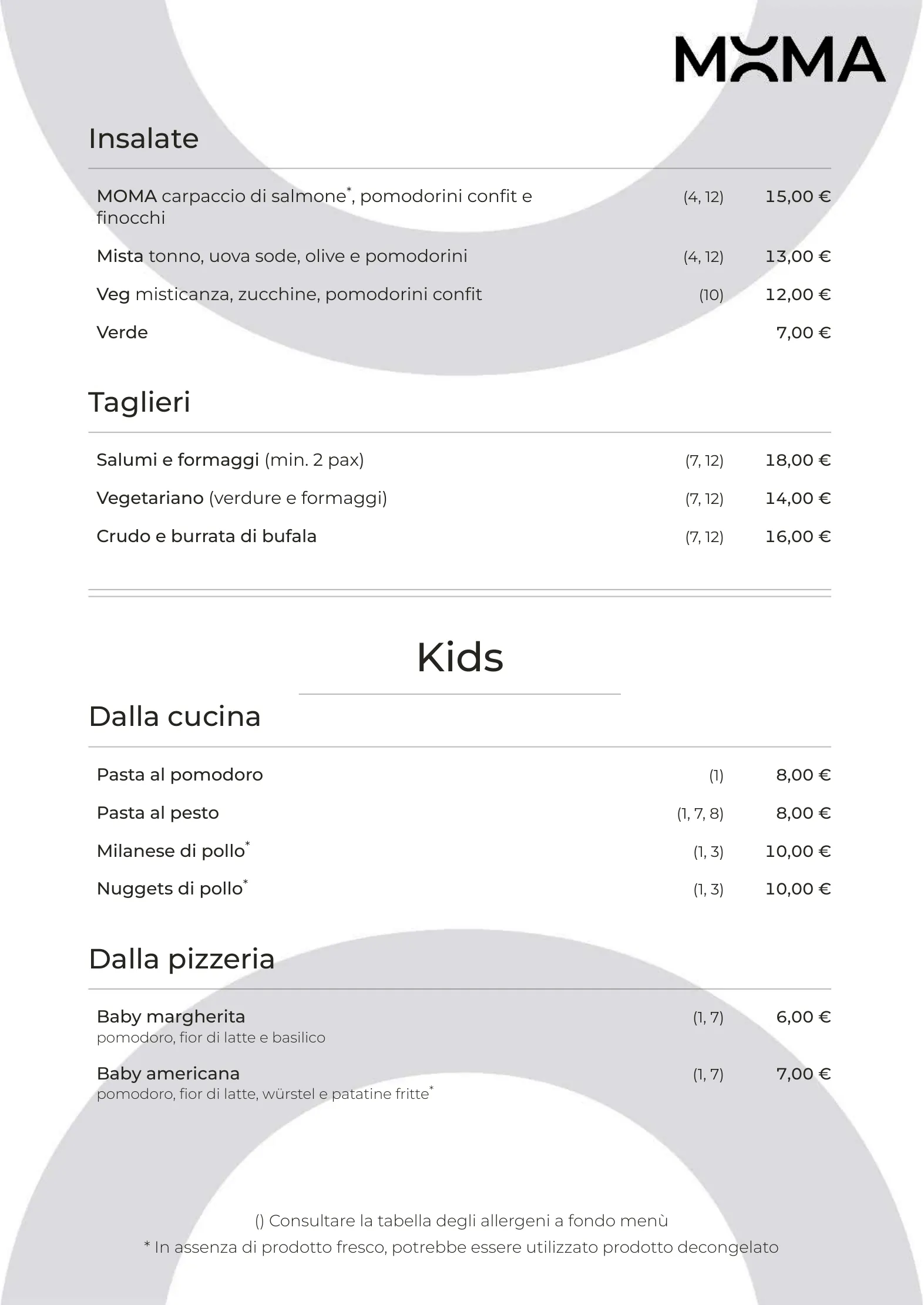 Menu – 2