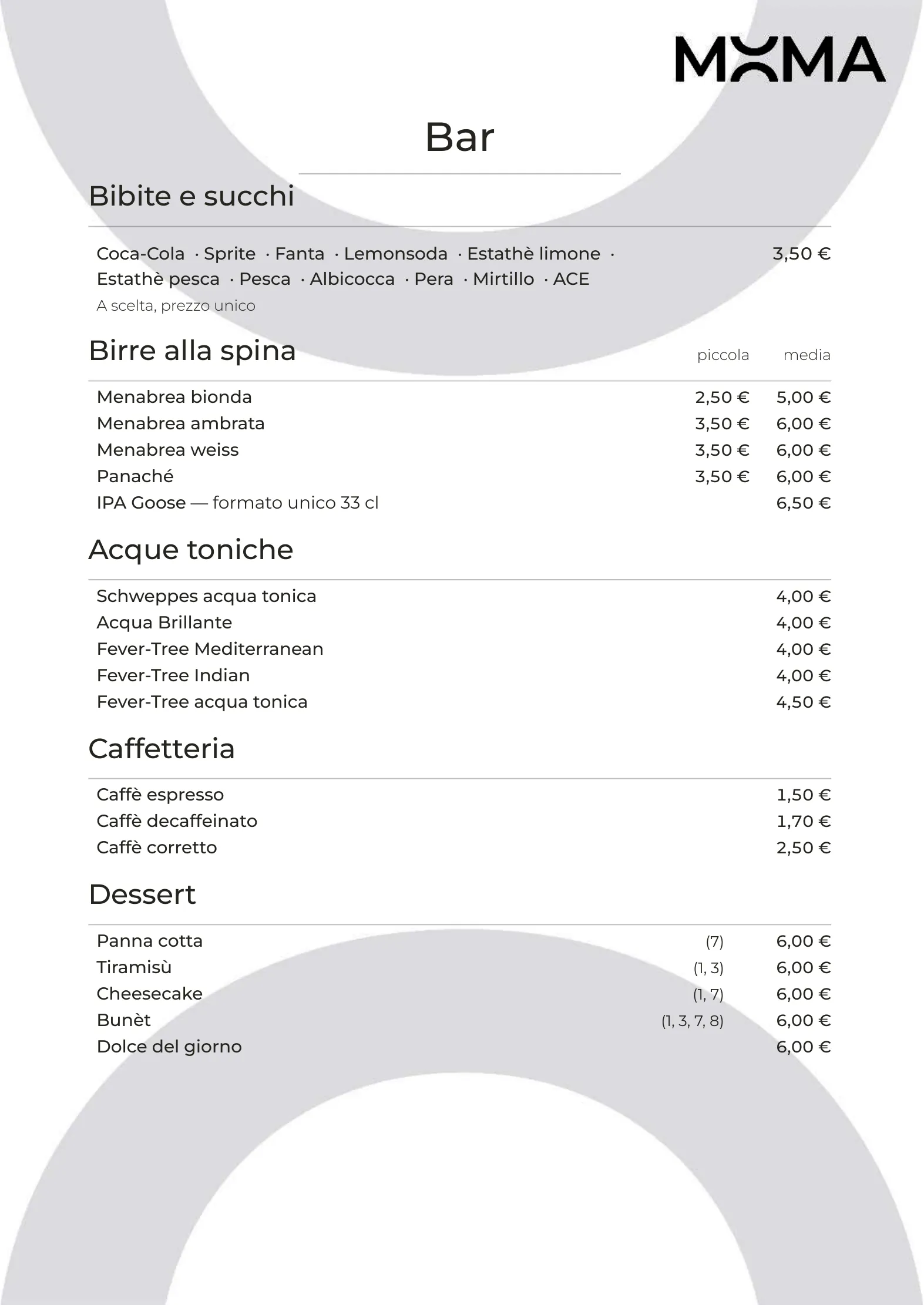Menu – 5